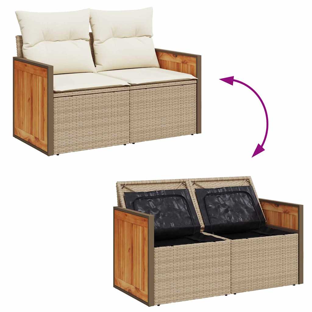 Garten-Sofa-Set 13 pcs Beige und Creme 80 x 80 x 71 cm